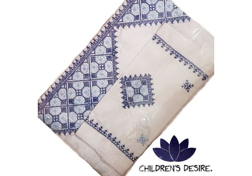 Drap housse et oreiller traditionnelle en coton pour lit bébé au meilleur prix au Maroc