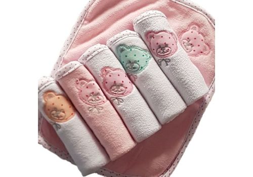 Pack de 6 Serviettes de toilette pour bébé Enfant Serviette de salive de bain en Fibre de bambou au meilleur prix au Maroc