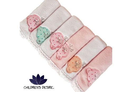 Pack de 6 Serviettes de toilette pour bébé Enfant Serviette de salive de bain en Fibre de bambou au meilleur prix au Maroc