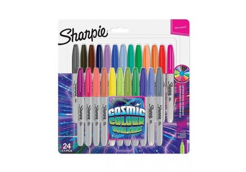 Sharpie Marqueurs Permanents, Pointe Fine, Couleur Cosmique, édition limitée, Lot de 24 au meilleur prix au Maroc