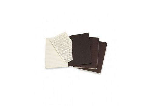 Set de 3 cahiers lignés Format de poche Couverture souple (13 x 21 cm) Marron au meilleur prix au Maroc