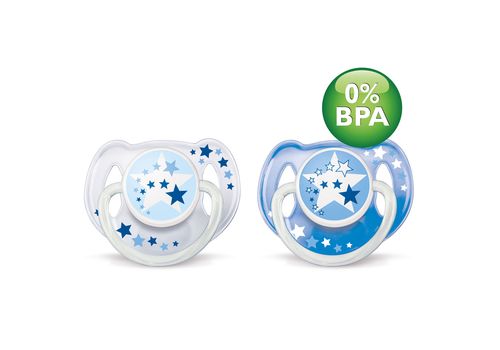 AVENT - Pack 2 Sucettes 0-6 mois Nuit Phosphorescentes au meilleur prix au Maroc