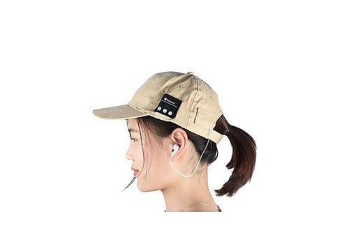 Casquette Bluetooth - beige au meilleur prix au Maroc