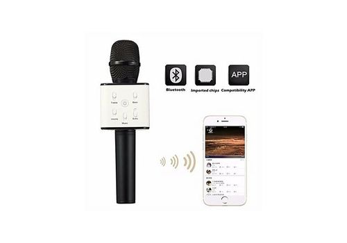 Microphone sans fil karaoké Bluetooth avec haut-parleur-NOIR au meilleur prix au Maroc