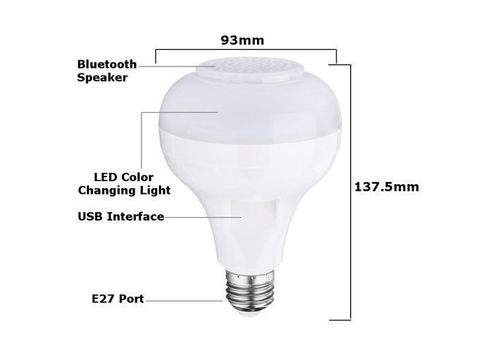 LED MUSIC Ampoule  Haut-Parleur Bluetooth+ CLES USB au meilleur prix au Maroc