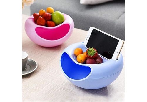 Bol de rangement multifonctionnel  avec emplacement  pour téléphone - Bleu au meilleur prix au Maroc