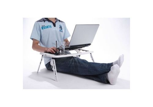 E-TABLE pliable pour PC Portable Réglable avec Ventilateur de Refroidissement Intégré au meilleur prix au Maroc