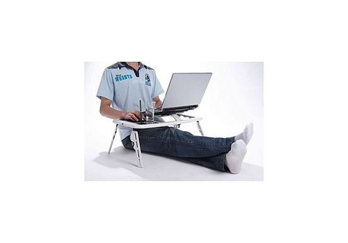 Table pliable pour PC Portable Réglable avec Ventilateur de Refroidissement Intégré au meilleur prix au Maroc