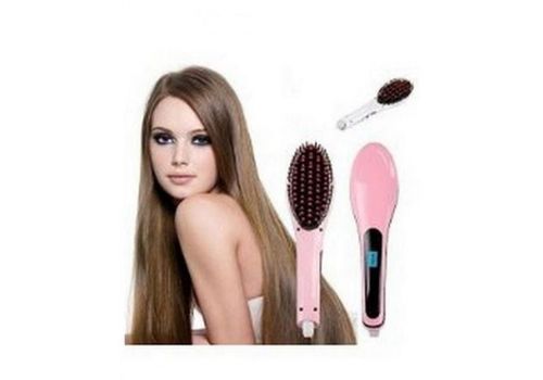 Brosse Lissante Magique Electrique - Rose au meilleur prix au Maroc