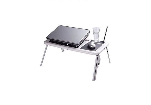 E-TABLE pliable pour PC Portable Réglable avec Ventilateur de Refroidissement Intégré au meilleur prix au Maroc