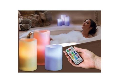 3 Pcs Luma Candle-  12 Couleurs avec Télécommande au meilleur prix au Maroc