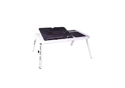 E-TABLE pliable pour PC Portable Réglable avec Ventilateur de Refroidissement Intégré au meilleur prix au Maroc