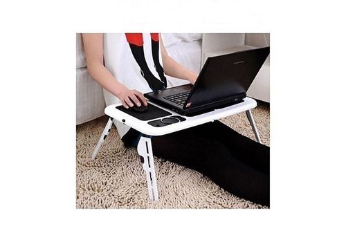 E-TABLE pliable pour PC Portable Réglable avec Ventilateur de Refroidissement Intégré au meilleur prix au Maroc