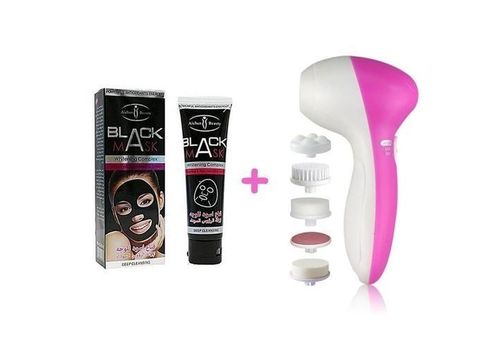 Brosse nettoyante et masseur 5 En 1 + Black masque Anti points noirs au meilleur prix au Maroc