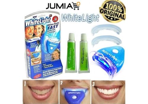 Kit Blanchiment des Dents Gel + Lampe UV WhiteLigh au meilleur prix au Maroc