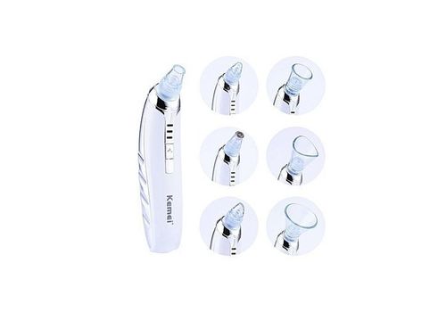 Aspirateur points noirs 6 en 1 - rechargeable - pour femmes et hommes - blanc - Qualité Supérieur au meilleur prix au Maroc