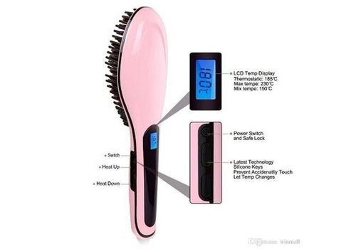Pack Brosse Cheveux Lissante Electrique + Brosse De Nettoyage Pour Visage 5 en 1 au meilleur prix au Maroc