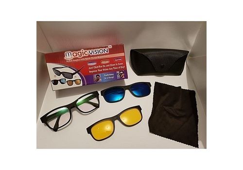 Magic Vision MK Aimant à changement rapide polarisé 3-en-1 pour lunettes de soleil unisexe ( Multicolore) au meilleur prix au Maroc