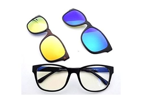 Magic Vision MK Aimant à changement rapide polarisé 3-en-1 pour lunettes de soleil unisexe (G461 - Multicolore) au meilleur prix au Maroc