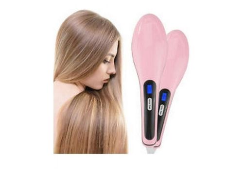 Brosse lissante Magique électrique - Rose au meilleur prix au Maroc