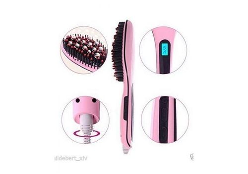 Brosse lissante Magique électrique - Rose au meilleur prix au Maroc