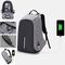 Sac à dos Anti Vol Multifonctions (à port USB) Gris au meilleur prix au Maroc