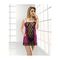 Primoda Chemise De Nuit + String - Mauve-Noir au meilleur prix au Maroc