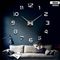 Horloge Murale Design 3D 1,20m - Silver au meilleur prix au Maroc