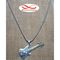 Chaine Avec Pendentif Guitar Argenté + DORE Acier Inoxydable au meilleur prix au Maroc