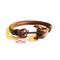 Bracelet Marine En Cuir MARRON Ancre BRONZE (Réglable) au meilleur prix au Maroc