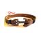 Bracelet Marine En Cuir MARRON Ancre BRONZE (Réglable) au meilleur prix au Maroc