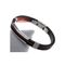 Bracelet En Silicone Noir + MARRON Et Acier Inoxydable (Réglable) au meilleur prix au Maroc