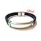 Bracelet En Acier Inoxydable + Cuir Noir (Réglable) au meilleur prix au Maroc