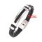 Bracelet Pour Homme En Cuir Noir Et Acier Inoxydable - Ajustable au meilleur prix au Maroc