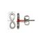 2 Boucles D'oreille Infinity En Acier Inoxydable au meilleur prix au Maroc